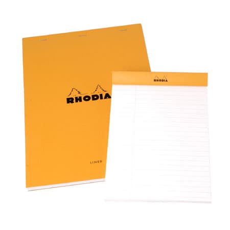 Rhodia Orange Pad - head stapled - 80 detachable microperforated sheets ...