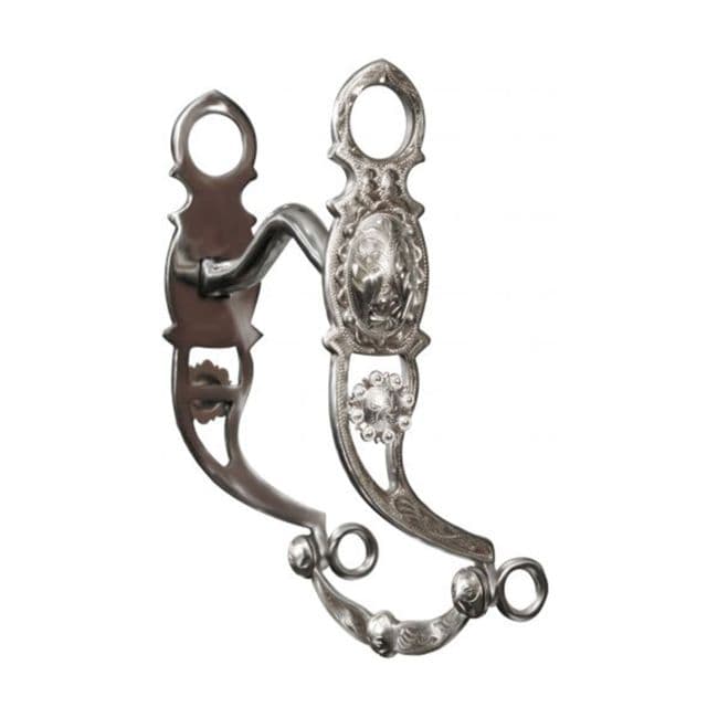 Reinsman Silver Show Curb with Engraved Cheeks