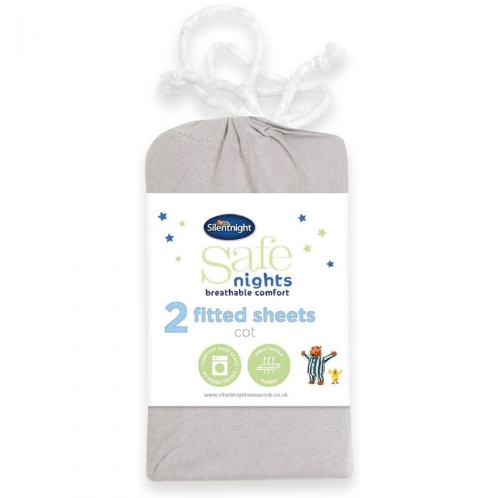 Safe Nights Baby Fitted Sheets (Pack of 2) | Silentnight
