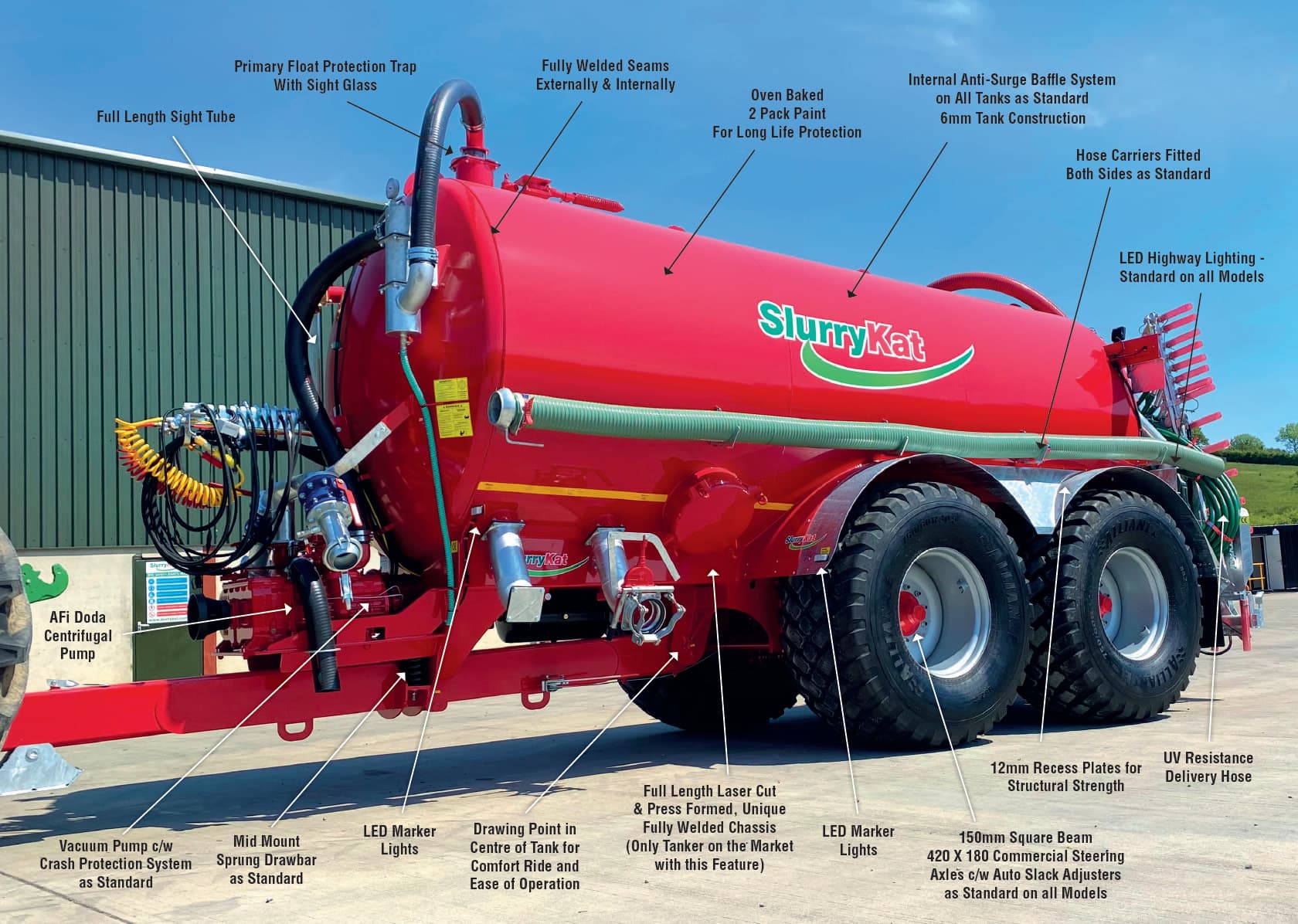 Premium Plus™ Slurry Tankers - Standard Features