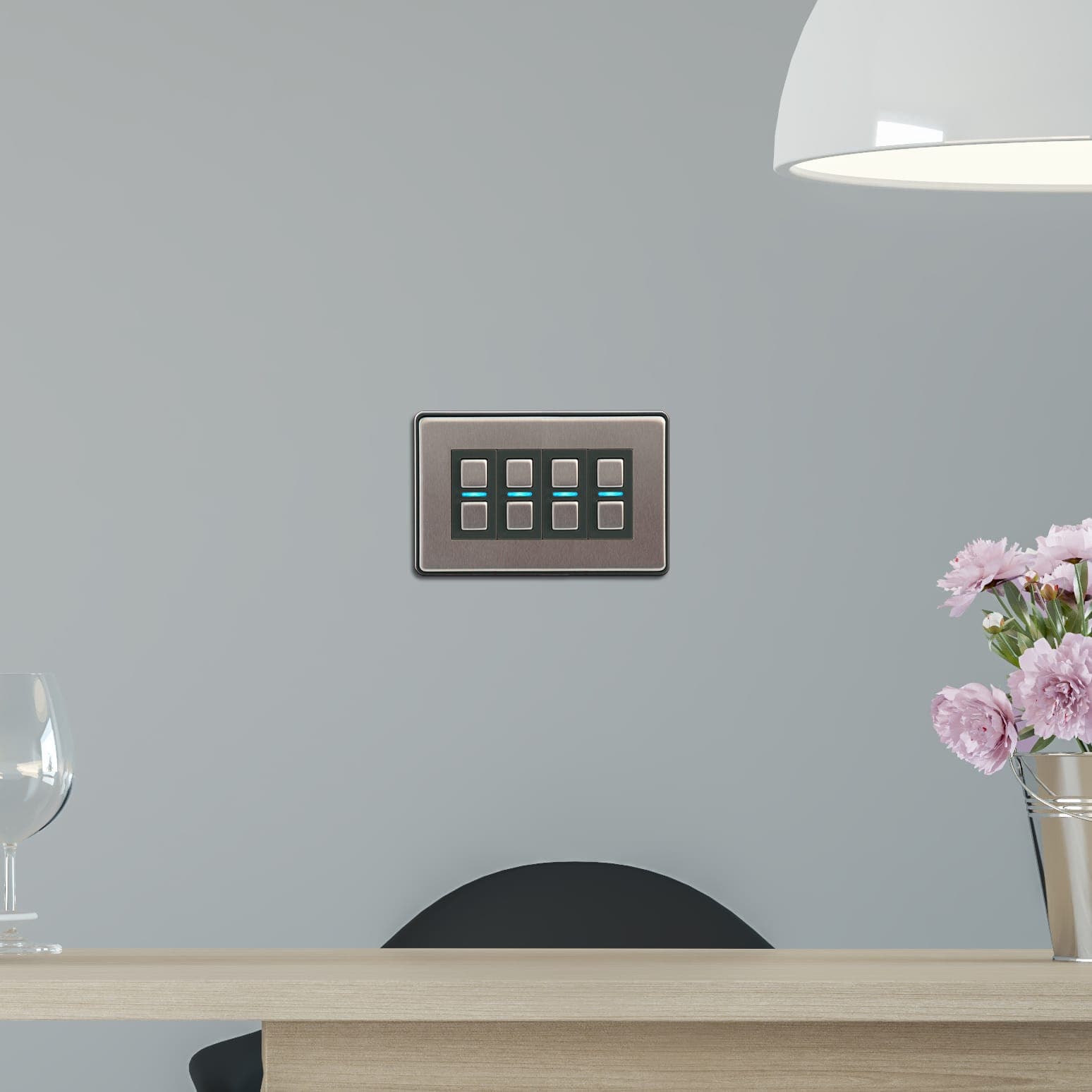 Lightwave Smart Series - Smart Dimmer (1 / 2 / 3 / 4 Gang - White Metal ...