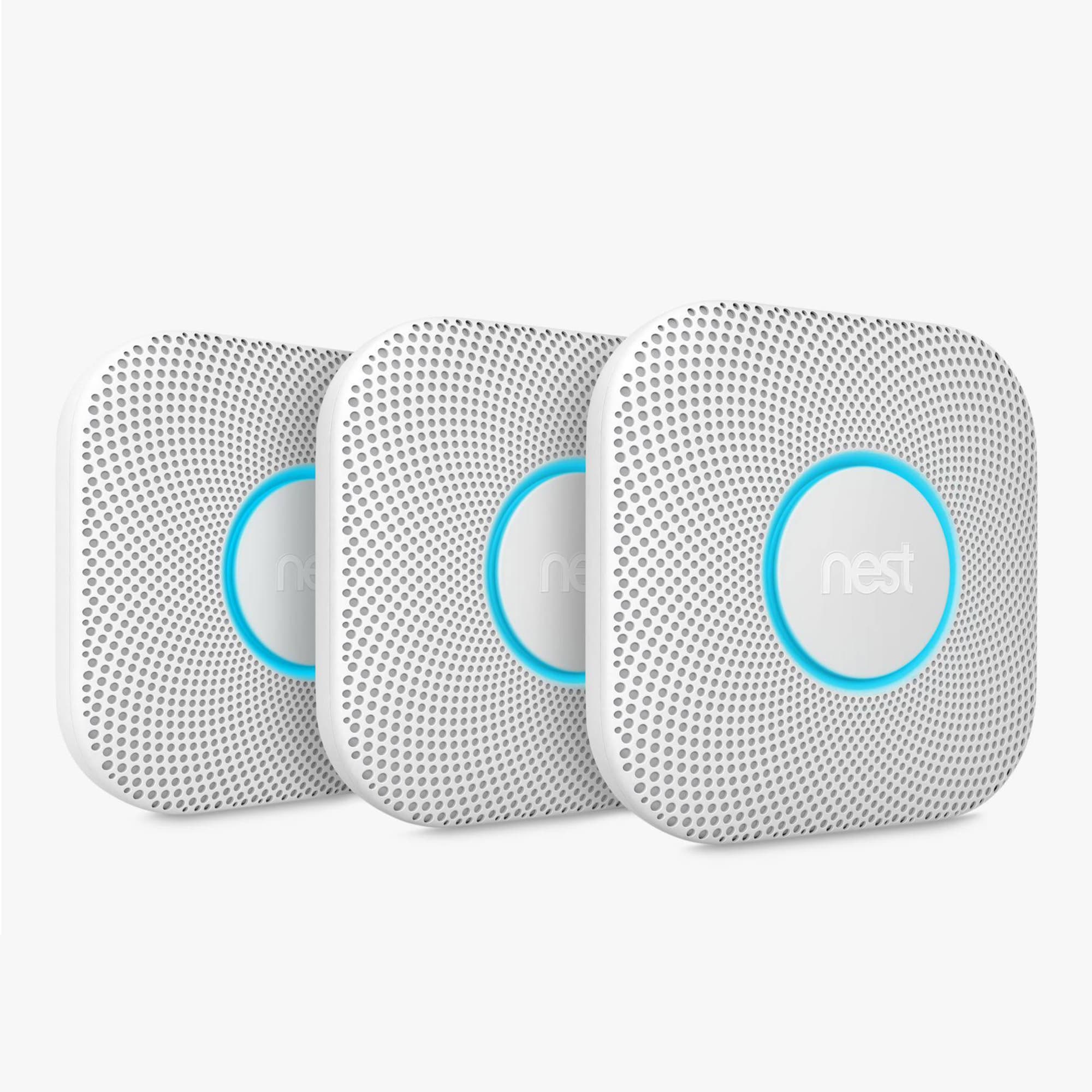 Google Nest Protect 2nd Generation (Battery) Pack of 3 - Smart & Secure ...