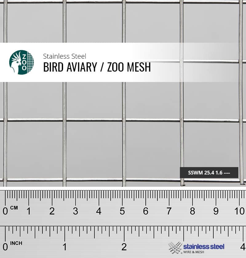 Bird Aviary / Zoo Mesh - Stainless Steel Wire Mesh