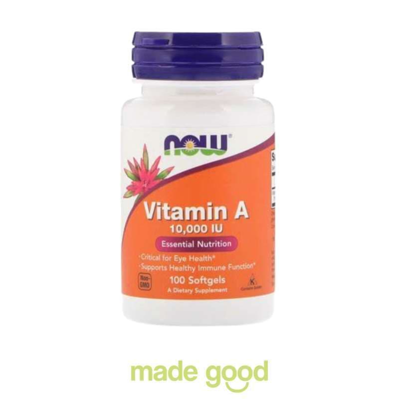 Jual Now Foods Vitamin A 10000 Iu Mata Eye Vision Health 100 Softgels ...