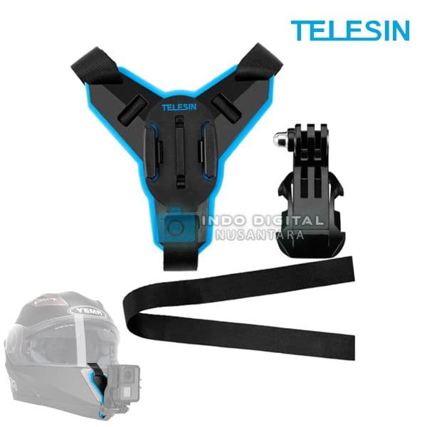 Jual Telesin - Motorcycle Helmet Chin With J-hook Mount For Action Cam ...