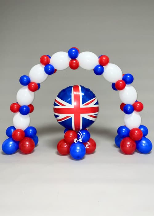 Inflated Union Jack Balloon Table Centrepiece With Arch [ST005-RWB ...