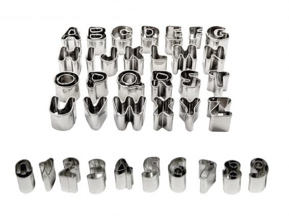 PME - Alphabet Cutters - Letters and Numbers Cutters Set in Stainless ...