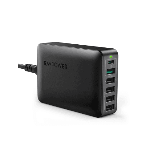 Order RAVPower 60W 6-Port Desktop USB Charging Station with 30W Power ...