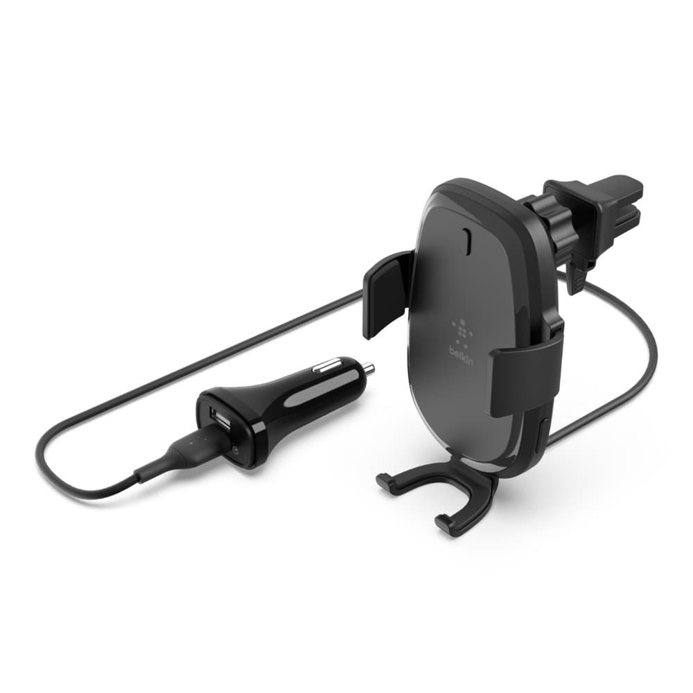 Belkin BoostCharge 10W Wireless Car Charger + Universal Vent Mount ...