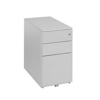 Silverline 3 Drawer Metal Mobile Slim Desk Pedestal Colour Range - The ...