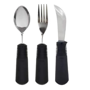 Good Grips Utensils Set of 3 : adapted easy grip handles for eating