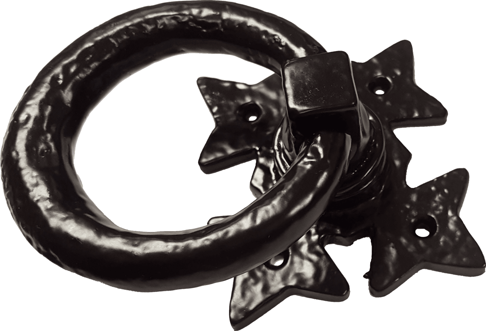 Gothic Gate Door Ring Handle Black Antique