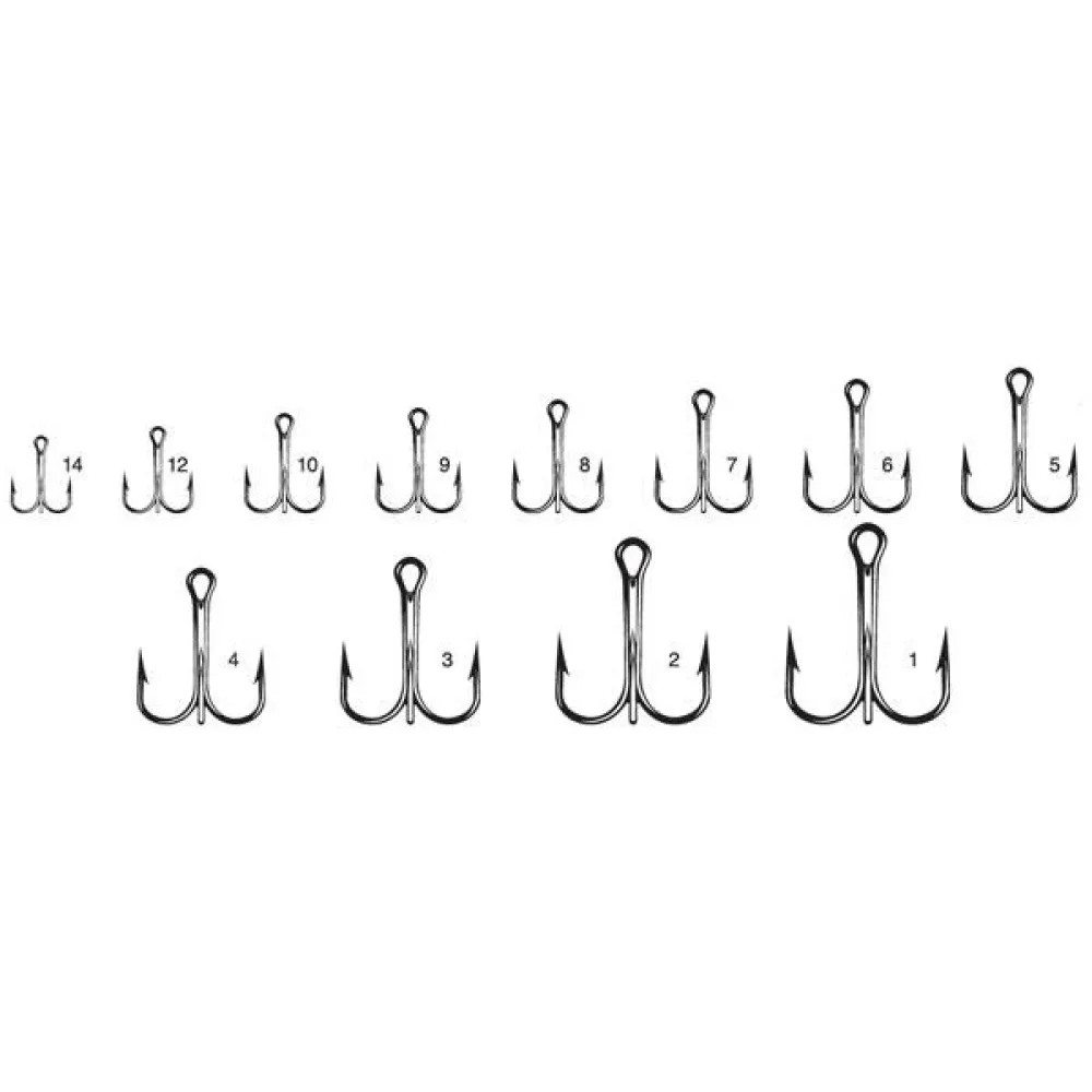 VMC 9649 Round treble hook Grey | Waveinn