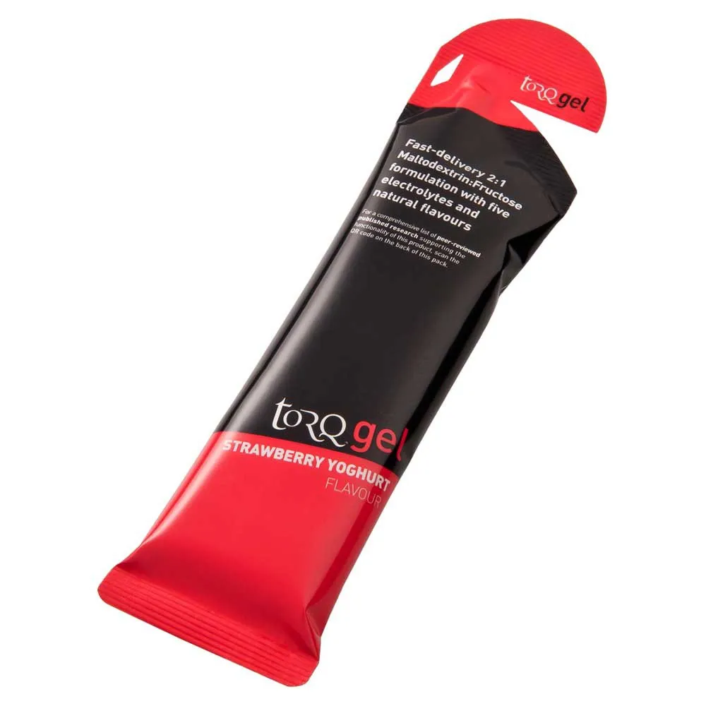 Torq Energy gel strawberry yogurt 45g, Black | Bikeinn