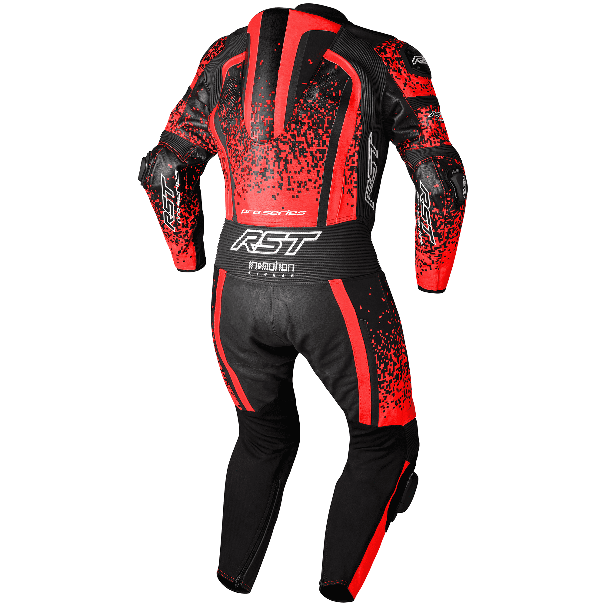 RST Pro Series Evo Airbag CE Leather One Piece Suit - Digi Crush Red ...