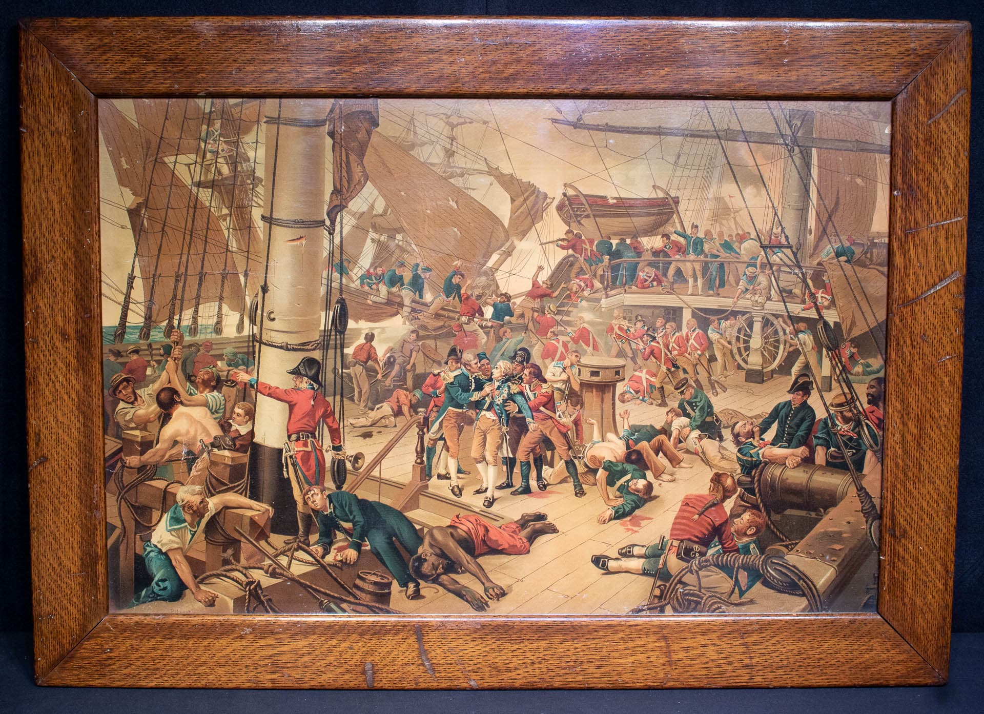 Death of Lord Nelson at the Battle of Trafalgar Print - Specialists in ...
