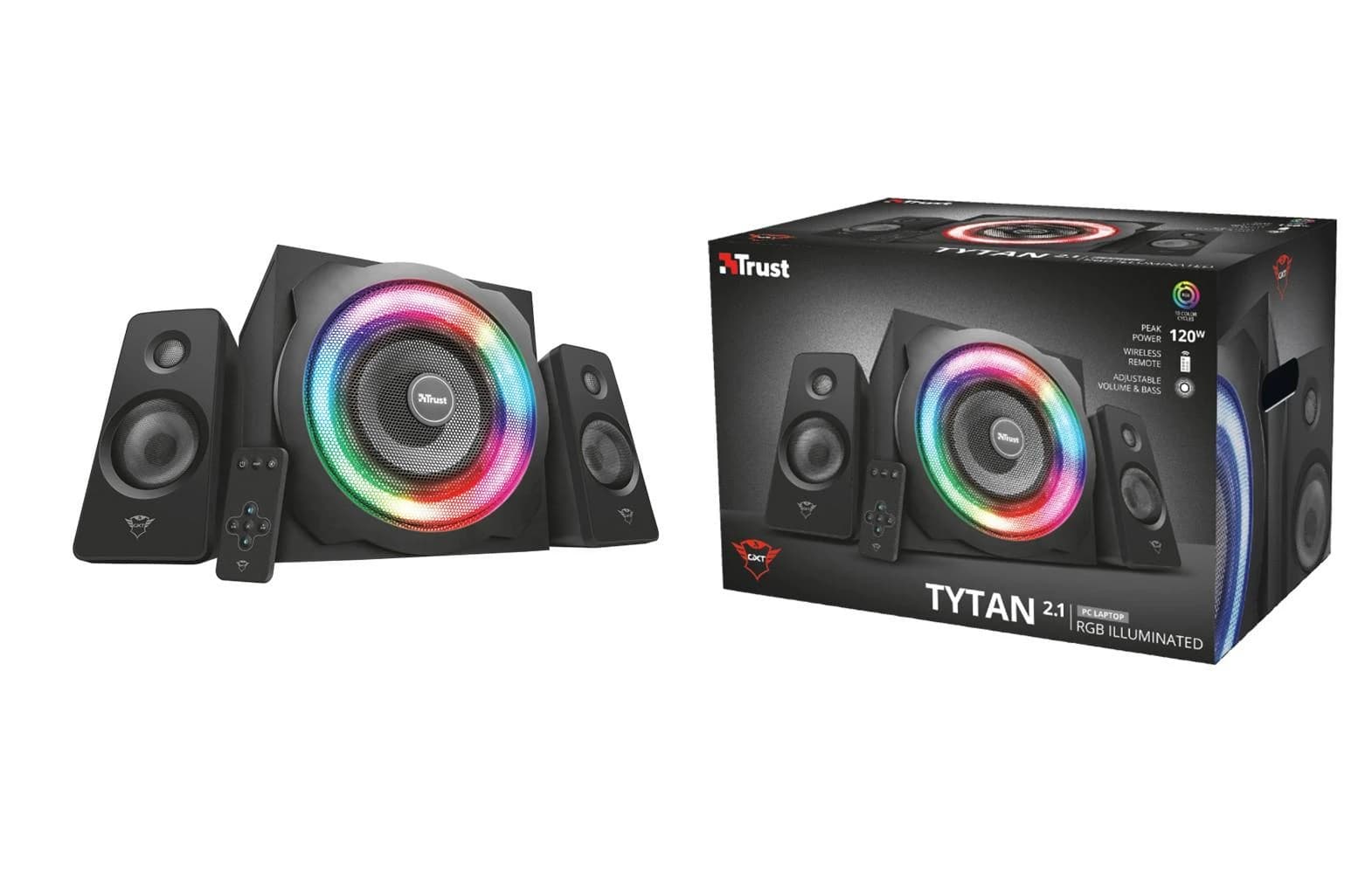 Kompiuterio kolonėlės Speaker Set Trust GXT 629 Tytan 2.1 RGB 22944 (2. ...