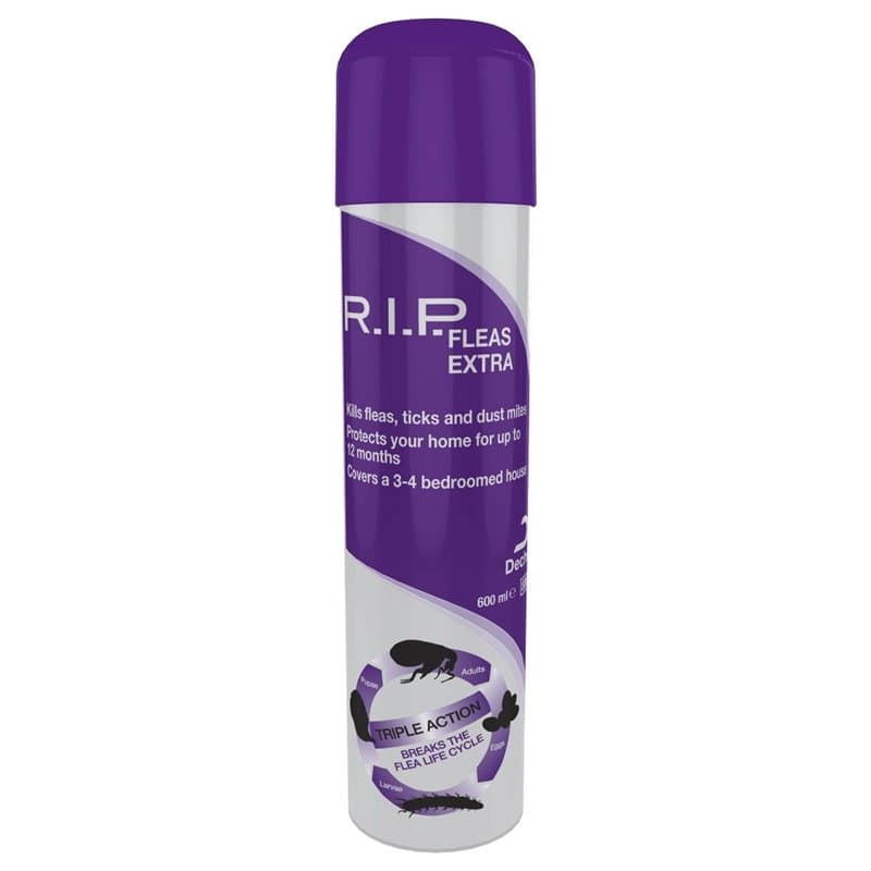 RIP Fleas Extra Household Flea Spray - 600ml RIP Home Flea Spray
