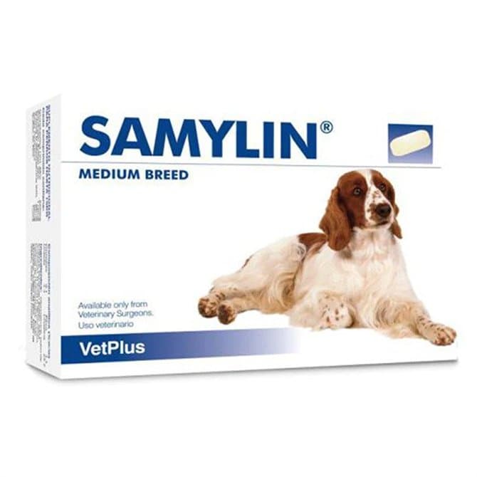 Samylin Medium Breed - Liver Support for Dogs - 30 Samylin Tablets