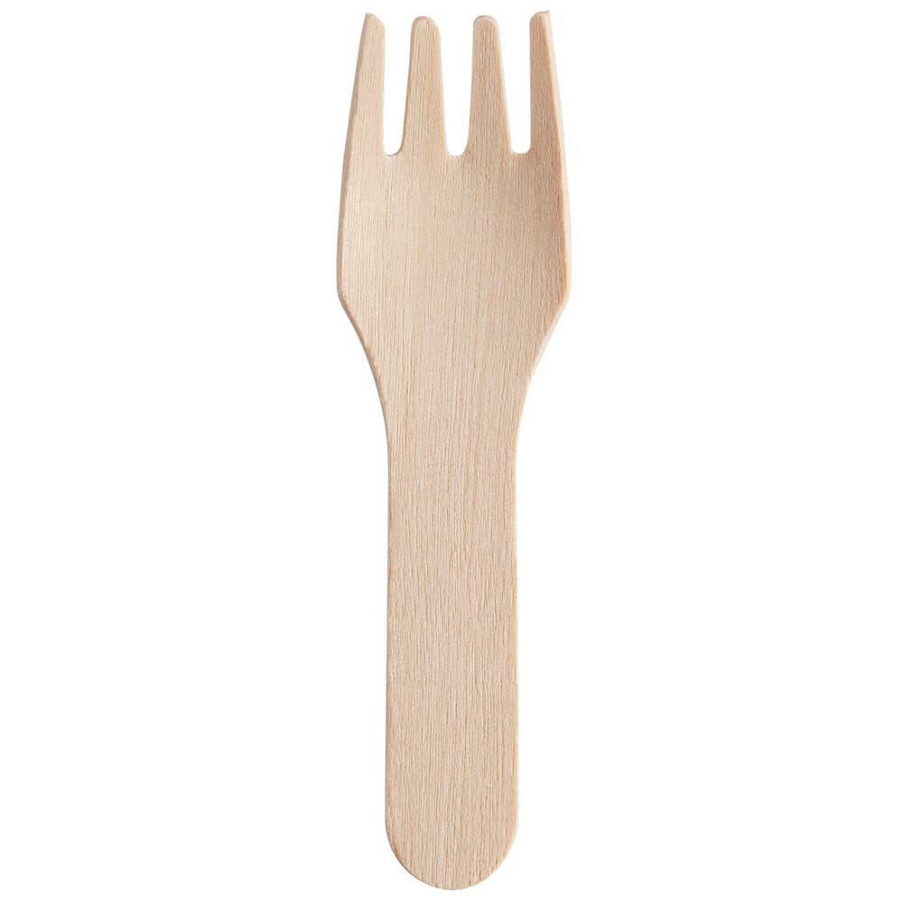 Bulk EcoChoice Wooden Tasting Forks - Compostable,100/Case