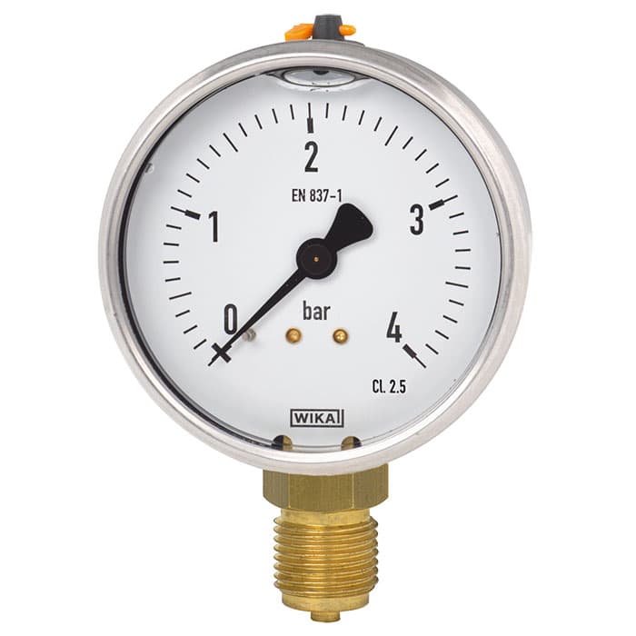 Bourdon tube pressure gauge, standard version - WIKA