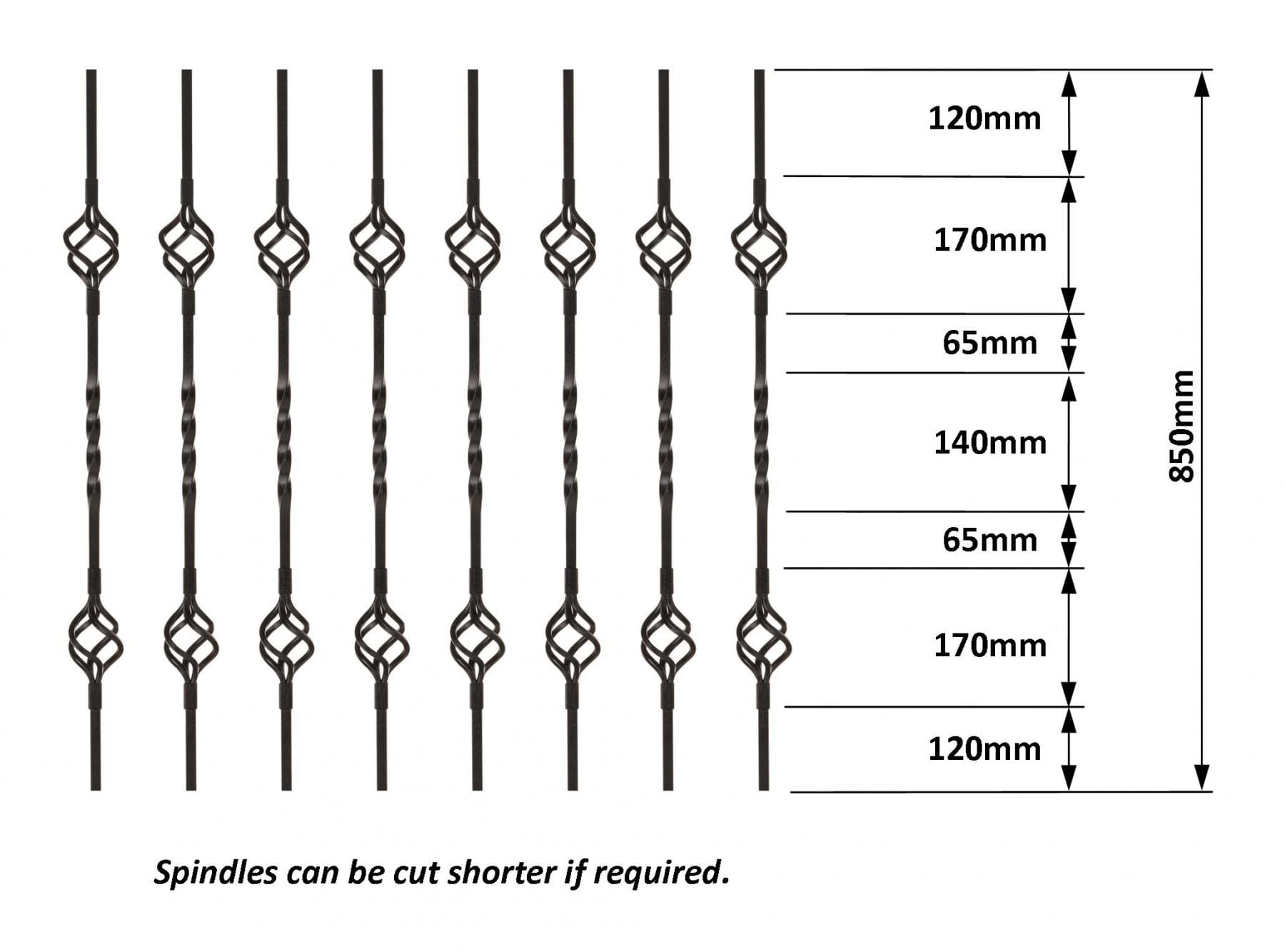Richard Burbidge Trademark Metal Baluster Edisto 850mm [EB085B ...